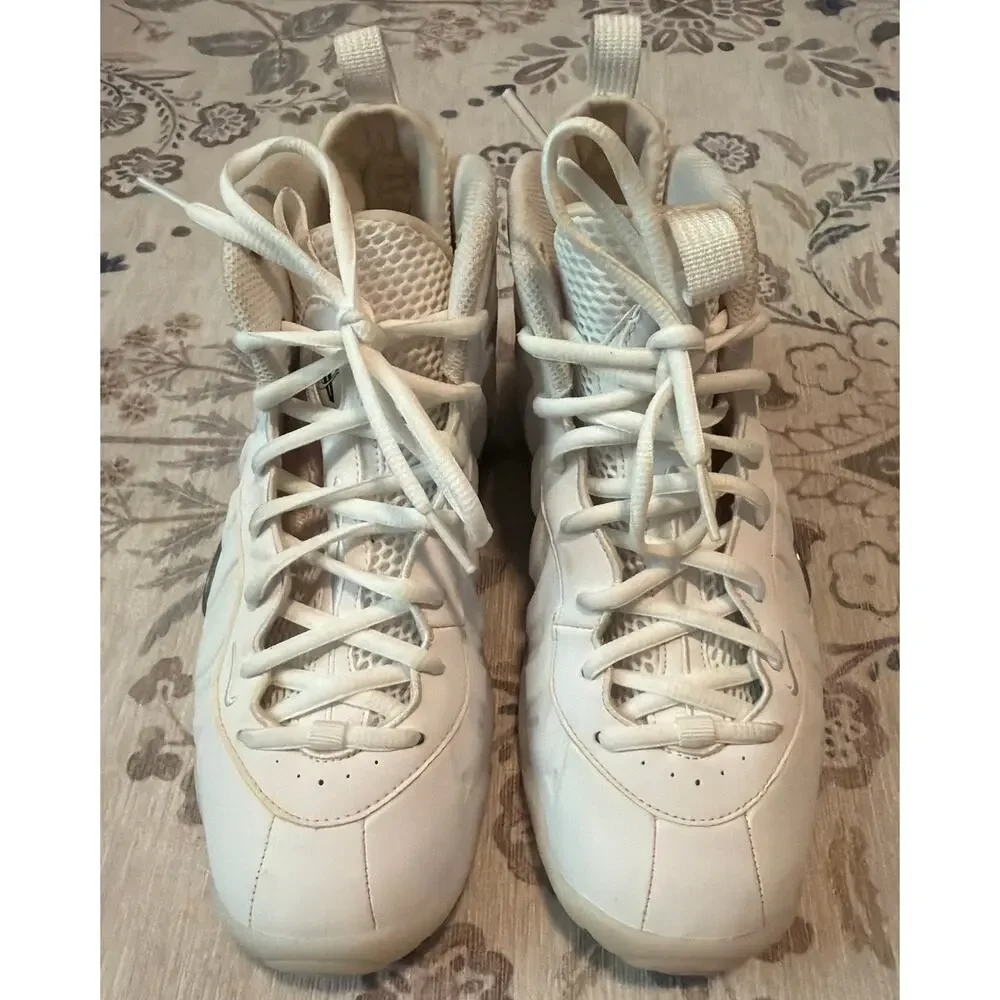 Nike Little Posite One GS Triple White Size 7Y Foamposite HQ1959-100 VNDS No Box